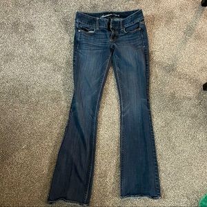 American Eagle flare Jean dark wash 4 long